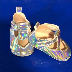 Silver size 1 crib shoes